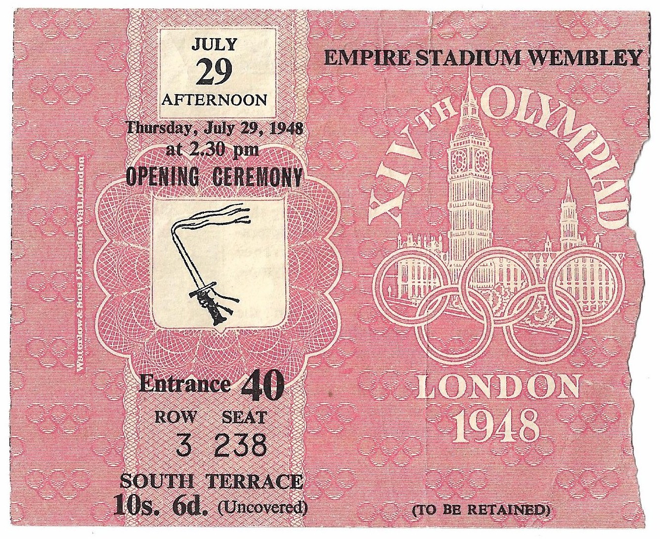 1948 London Ticket