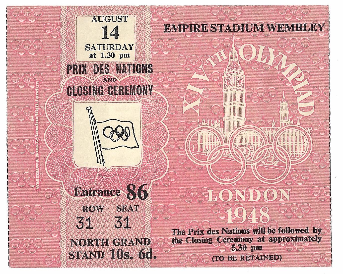 1948 London Ticket